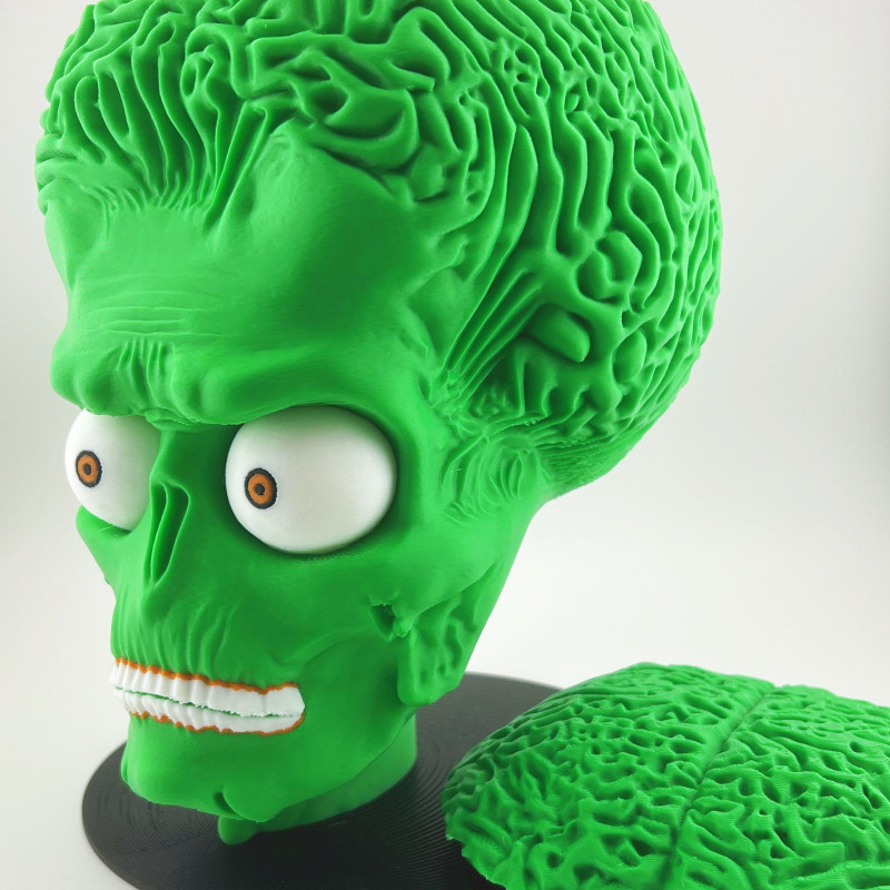 Uzaylı Beyin Kase Büst - 3D Baskılı Bilim Kurgu Dekor