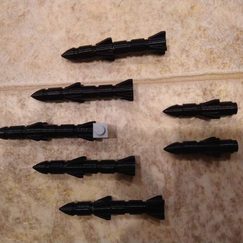 Modüler Lego Uyumlu Füze Seti - 3D Baskı Oyuncak