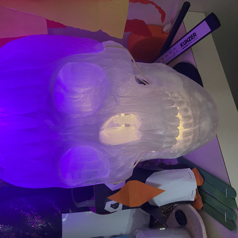 Çok Amaçlı Kafatası Feneri - Şeker Dispanseri - Kulaklık Standı