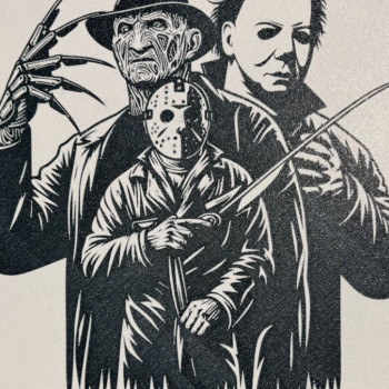 3D Baskılı Cadılar Bayramı Işık Kutusu - Korku Figürlü Dekor