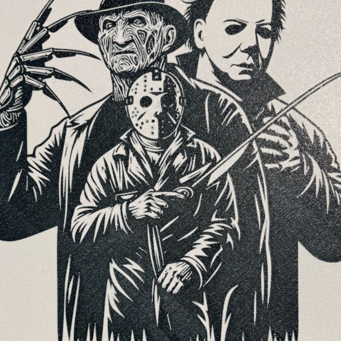 3D Baskılı Cadılar Bayramı Işık Kutusu - Korku Figürlü Dekor