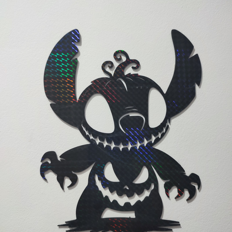 Halloween 2025 Stitch Karanlıkta Parlayan Dekoratif 3D Duvar Tablosu