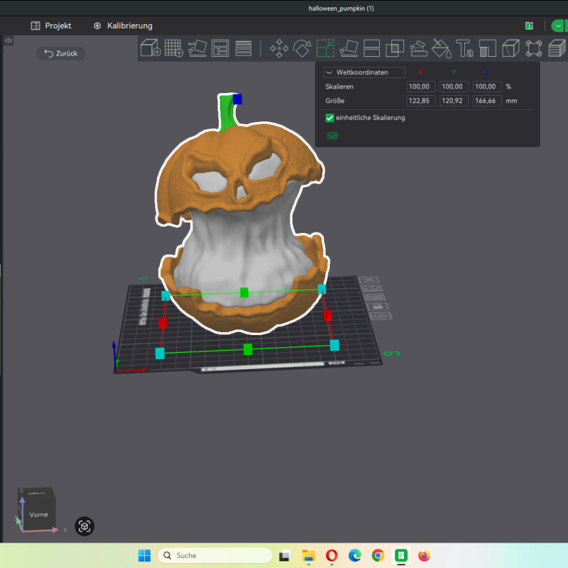 Isıran Cadılar Bayramı Balkabağı - 3D Baskı LED Dekorasyon