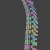 Eğitici Hareketli İnsan Omurga Modeli - 3D Baskı Anatomi