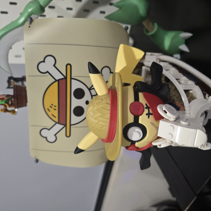 Pikachu Monkey D. Luffy Pokeball 3D Baskılı Koleksiyon Parçası