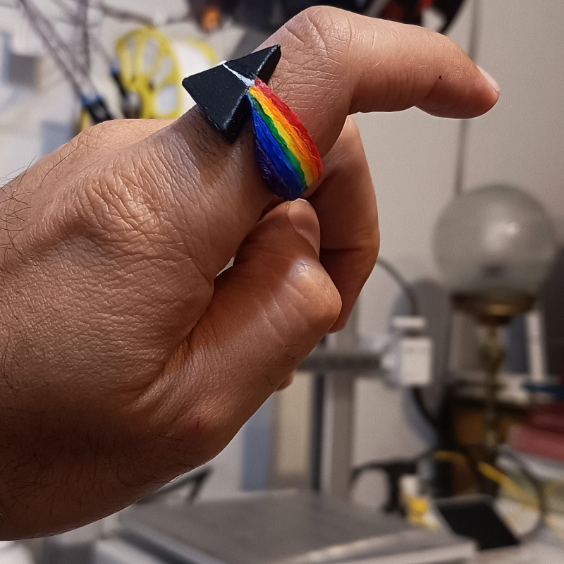 Pink Floyd Karanlık Ay Yüzüğü - 3D Baskılı Özel Tasarım