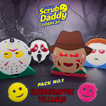 Scrub Daddy Korku Temalı Tutucu - Freddy, Jason, Ghostface, Michael