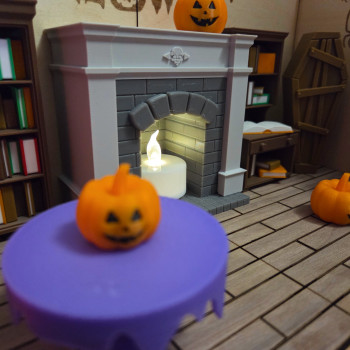Mini Halloween Evi Dioraması - 3D Baskı Dekor
