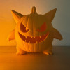 Gengar Kabak Halloween LED Lamba - 3D Baskı Dekor