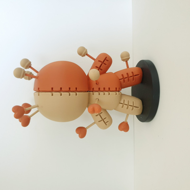 Voodoo Bebeği 3D Baskı Dekor - Renkli Tasarım