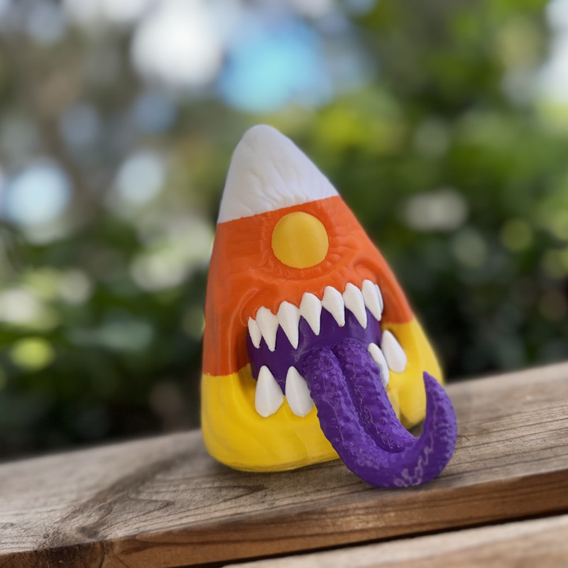 Cadılar Bayramı Şeker Mısır Canavarları 3D Baskı Dekor