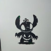 Halloween 2025 Stitch Karanlıkta Parlayan Dekoratif 3D Duvar Tablosu