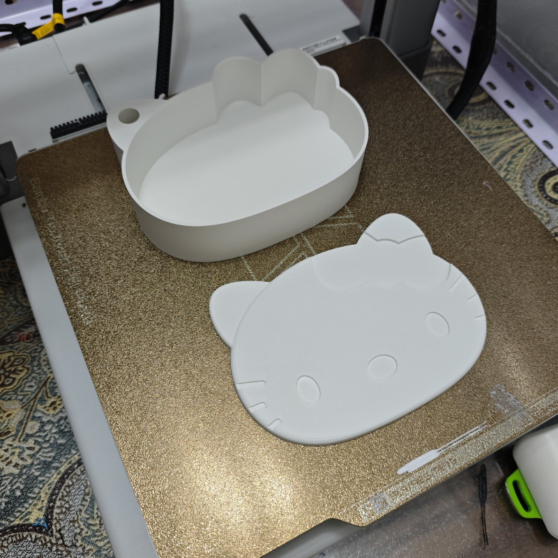 Hello Kitty Döner Çok Katlı Mücevher Kutusu - 3D Baskılı Masüstü Saklama Kutusu