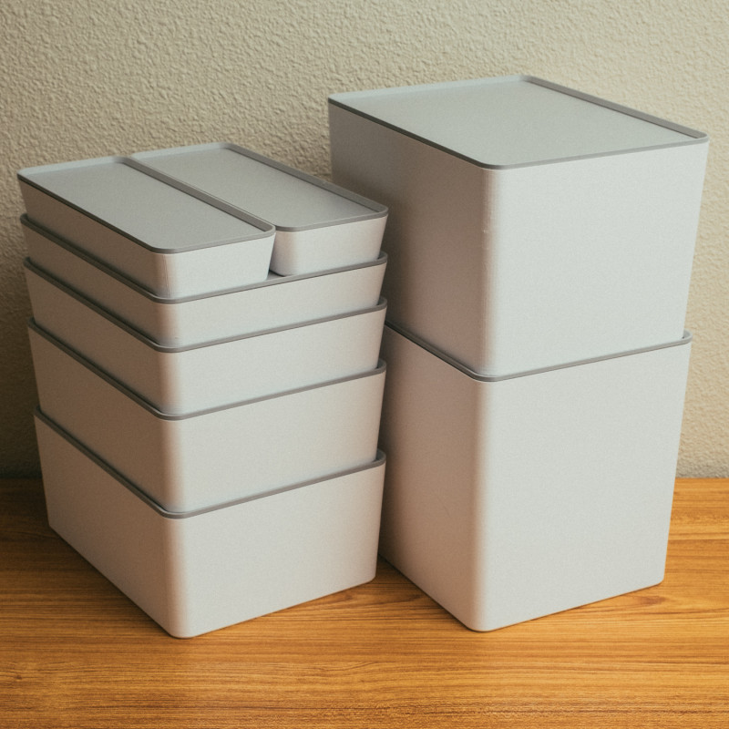 IKEA Billy Kitaplık İçin Yığılabilir 3D Baskılı Organizatör Kutular