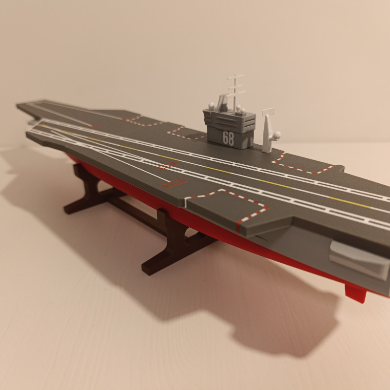 USS Nimitz Uçak Gemisi 3D Baskı Modeli - 1:800 Ölçekli Koleksiyon