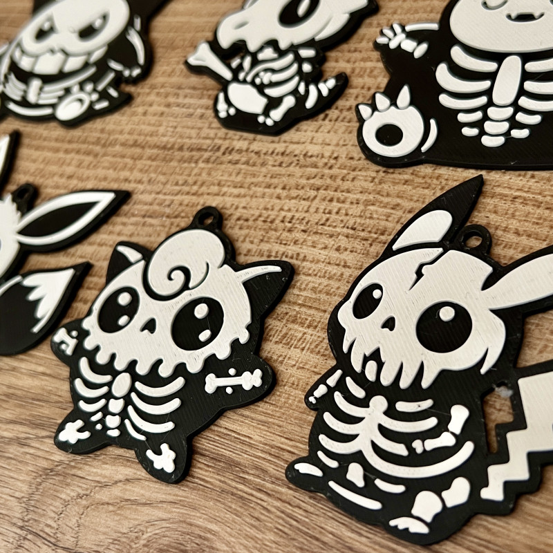 Pokemon Cadılar Bayramı Anahtarlık Seti - 12 Farklı Karakter