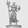Karanlık Büyücü Kadın D&D 40mm 3D Baskı Mini Figür - Fantazi Rol Yapma Oyunu