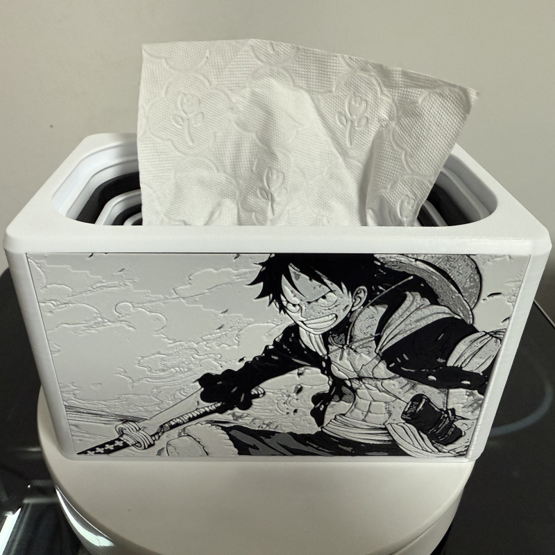 7 Halkalı Dekoratif İnişli Kağıt Mendil Kutusu - 3D Baskı Ev Aksesuarı