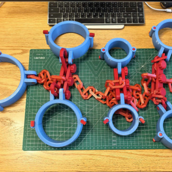 3D Baskı Zincirli Boyun Bilek Ayak Kelepçesi - Cosplay Aksesuar