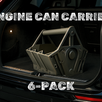 V6 Motor Tasarımı 6'lı Kutu ve Şişe Taşıyıcı - Dayanıklı 3D Baskı