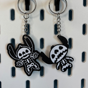 Stitch İskelet Anahtarlık Seti - Cadılar Bayramı Özel