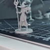Karanlık Büyücü Kadın D&D 40mm 3D Baskı Mini Figür - Fantazi Rol Yapma Oyunu