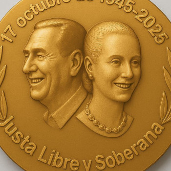 Perón ve Evita Anı Madalyası - 3D Baskı Koleksiyon Parçası