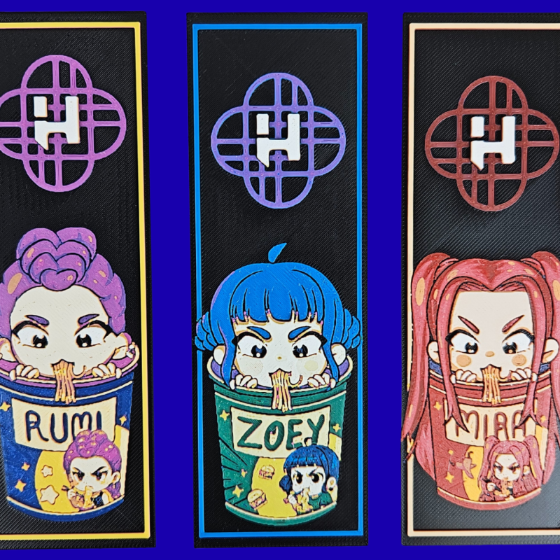 KPop Şeytan Avcıları Kitap Ayracı - 3D Baskı Özel Tasarım