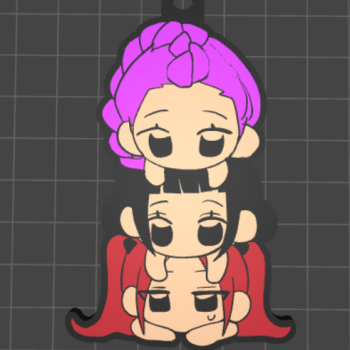 Kawaii Kpop Demon Hunter Anahtarlık - Rumi Zoey Mira 3D Baskı