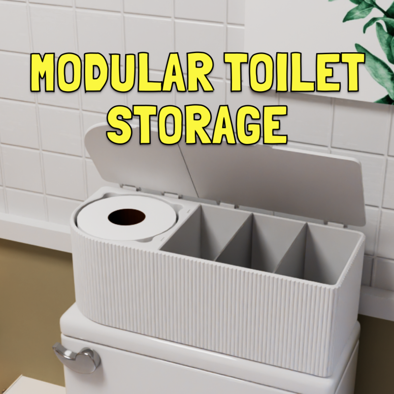 Modüler Banyo Organizer | 3D Baskılı Tuvalet Kağıdı Dolabı