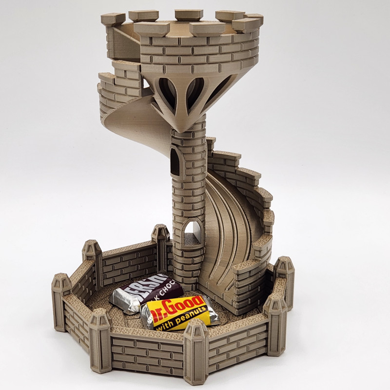 3D Baskı Kale Kulesi Şeker Kaydırağı - Desteksiz Baskı