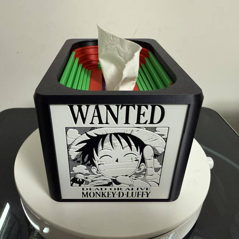 7 Halkalı Dekoratif İnişli Kağıt Mendil Kutusu - 3D Baskı Ev Aksesuarı