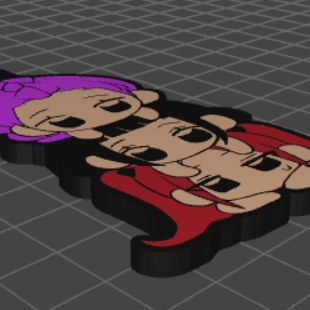 Kawaii Kpop Demon Hunter Anahtarlık - Rumi Zoey Mira 3D Baskı