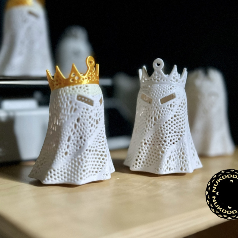 Cadılar Bayramı Işık Lambası - Hayalet Kral 3D Baskı Dekor