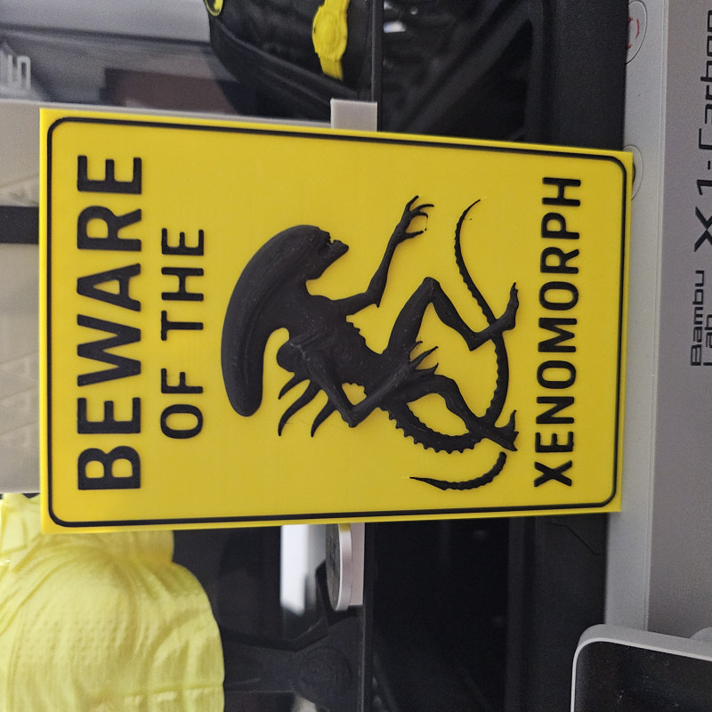 Xenomorph Kabartma Heykel - 3D Baskı Dekor