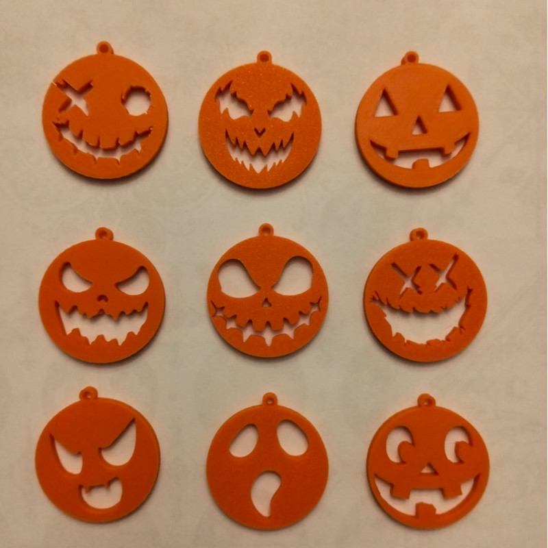 Cadılar Bayramı Gülücük Anahtarlık - 3D Baskılı 9 Farklı Tasarım