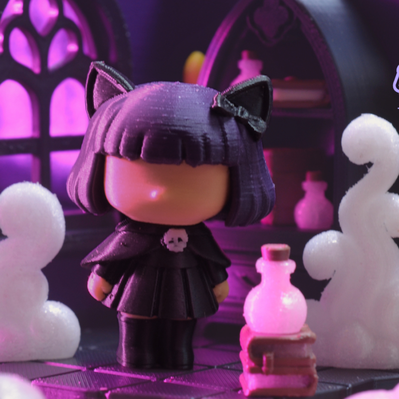 Sevimli Cadılar Bayramı Bahçesi - 3D Baskı Mini Oyuncak Seti