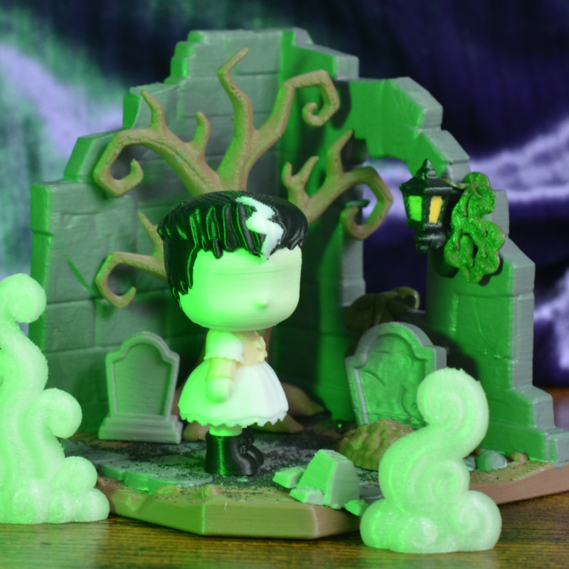 Sevimli Cadılar Bayramı Bahçesi - 3D Baskı Mini Oyuncak Seti