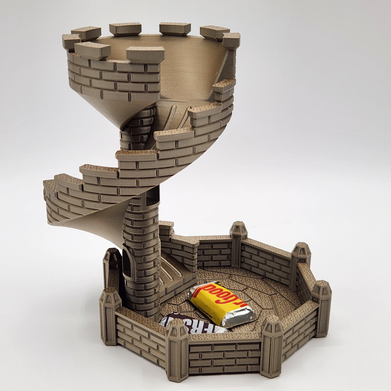 3D Baskı Kale Kulesi Şeker Kaydırağı - Desteksiz Baskı