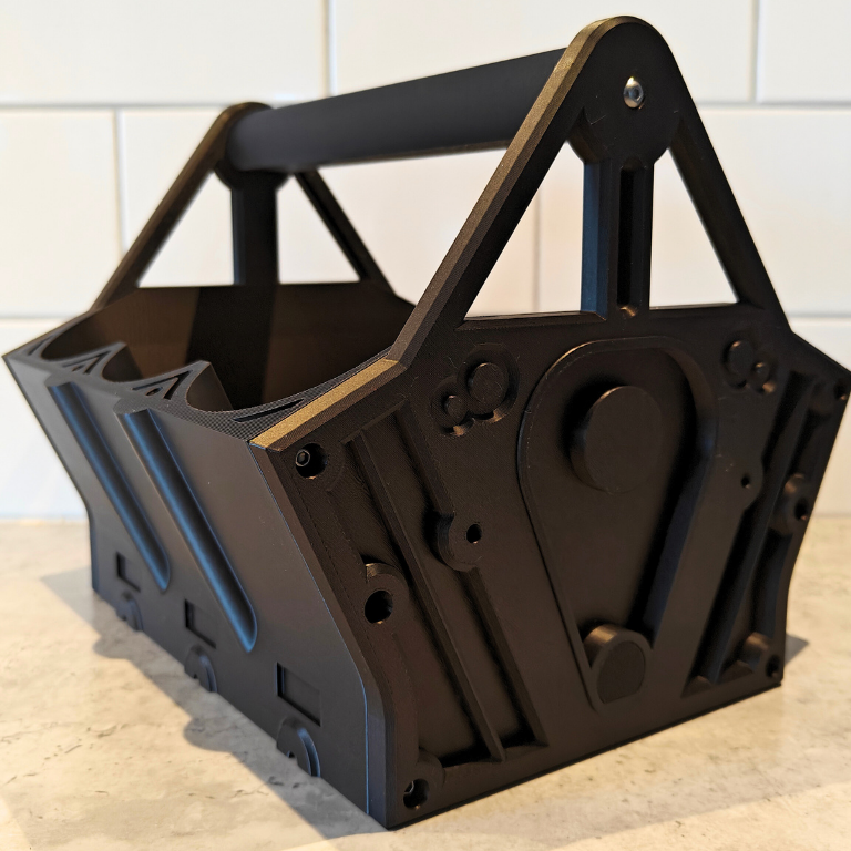 V6 Motor Tasarımı 6lı Kutu ve Şişe Taşıyıcı - Dayanıklı 3D Baskı