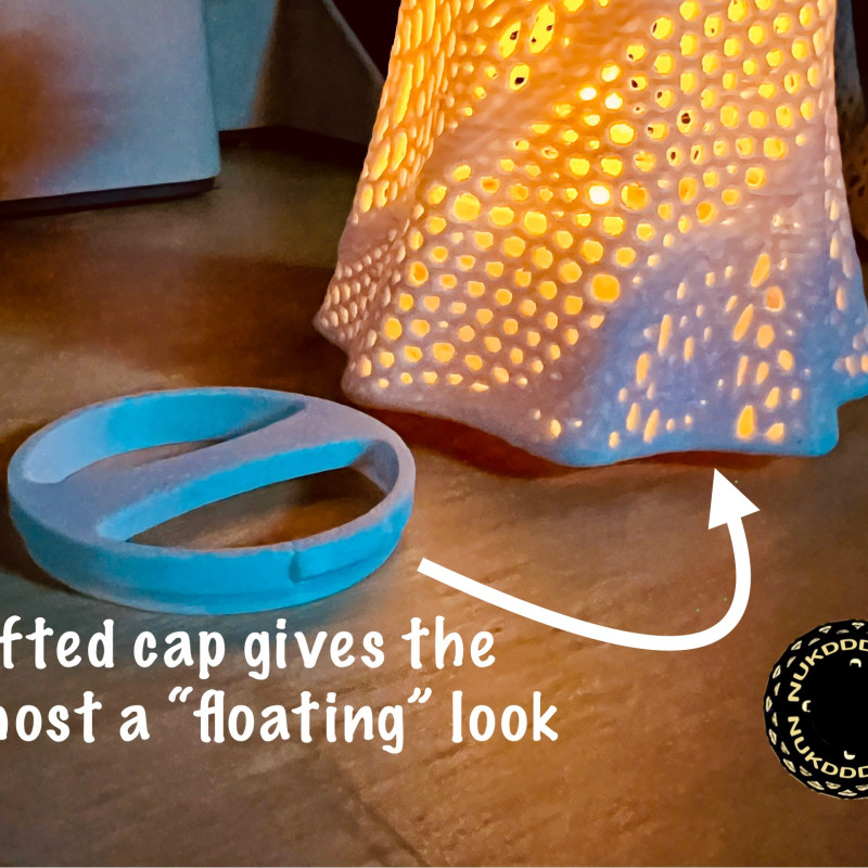 Cadılar Bayramı Işık Lambası - Hayalet Kral 3D Baskı Dekor