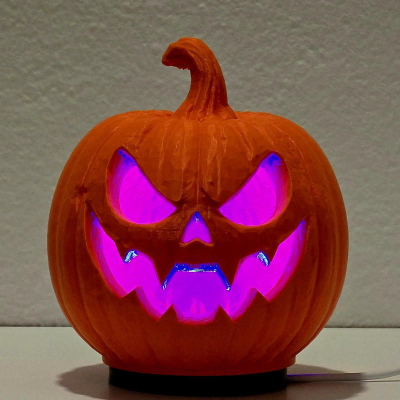 Spooky Steve Işıklı Cadılar Bayramı Balkabağı 3D Baskı Dekor