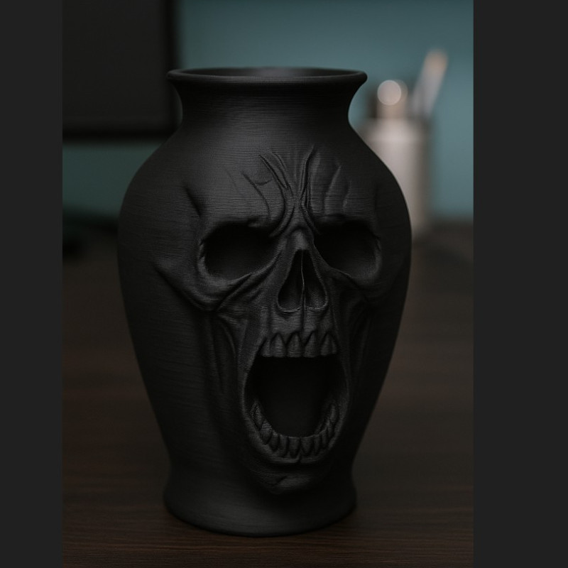 Gotik Kafatası Vazo - 3D Baskı Dekorasyon Gotik Kafatası Vazo - 3D Baskı Dekorasyon