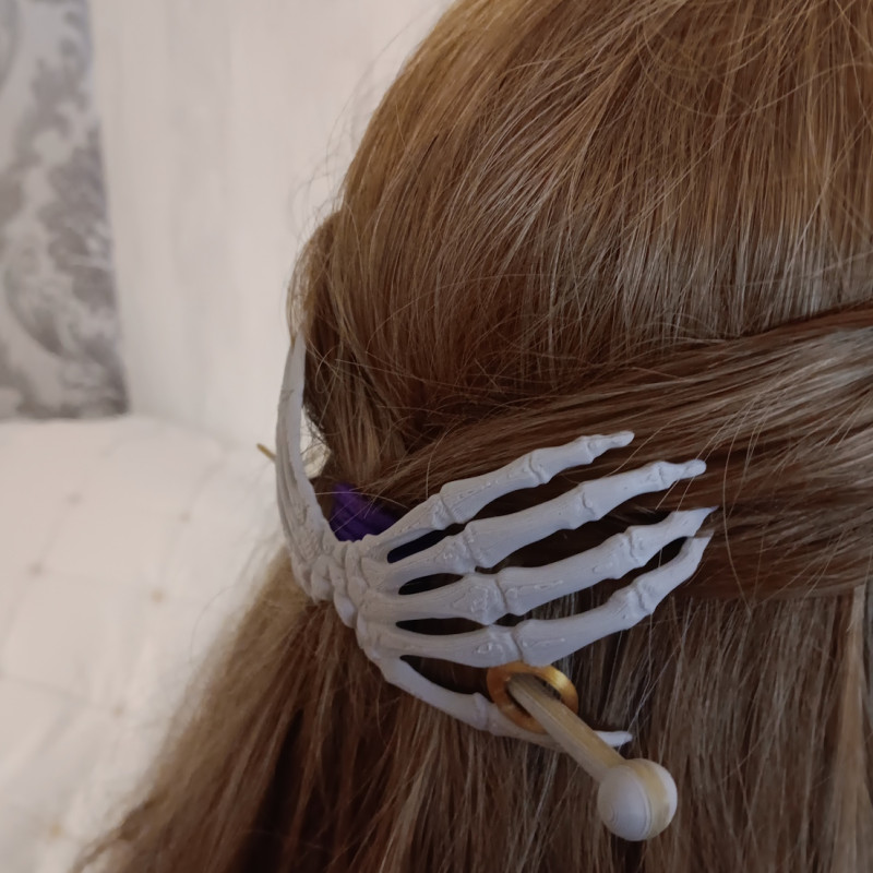İskelet Eller Kelebek Saç Aksesuarı - 3D Baskı Moda Ürünü