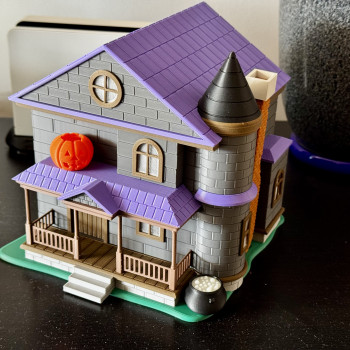 Cadı Evi 3D Baskı LED Aydınlatmalı Halloween Dekorasyon