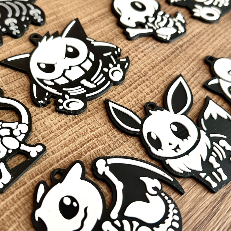 Pokemon Cadılar Bayramı Anahtarlık Seti - 12 Farklı Karakter