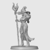 Karanlık Büyücü Kadın D&D 40mm 3D Baskı Mini Figür - Fantazi Rol Yapma Oyunu