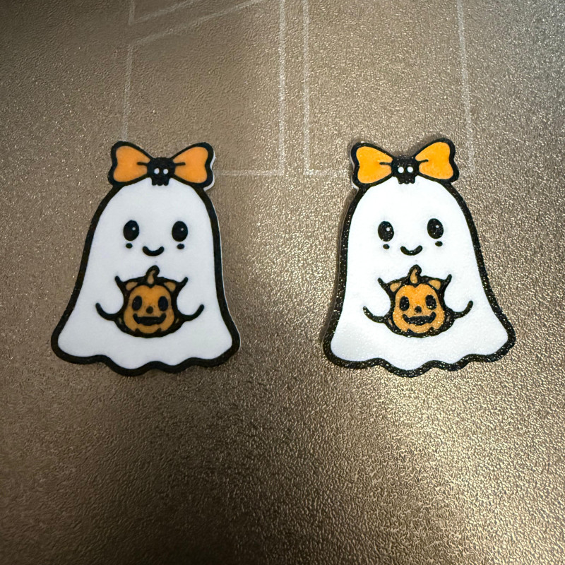 Sevimli Hayalet Halloween Küpeleri - 3D Baskılı Doğa Dostu Aksesuar