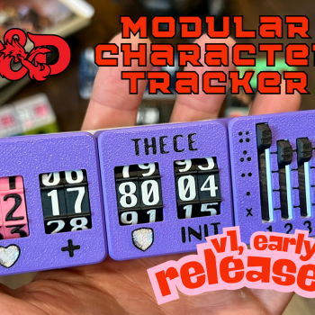 Modüler D&D Karakter Tablosu - 3D Baskılı RPG Takipçi