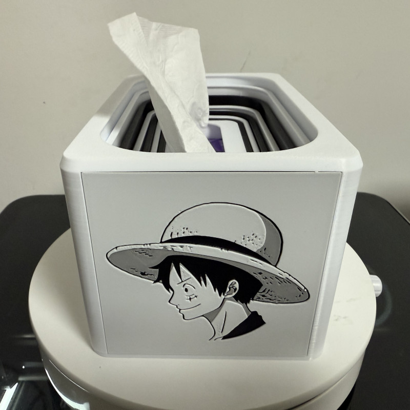 7 Halkalı Dekoratif İnişli Kağıt Mendil Kutusu - 3D Baskı Ev Aksesuarı